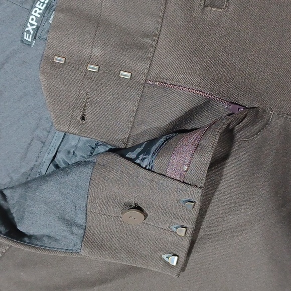Express Editor Size 6R Dark Brown Slacks Pants - Picture 10 of 12